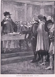 Cromwell lehnt die Krone ab, 1657